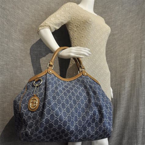 gucci large sukey tote bag|gucci denim sukey bag.